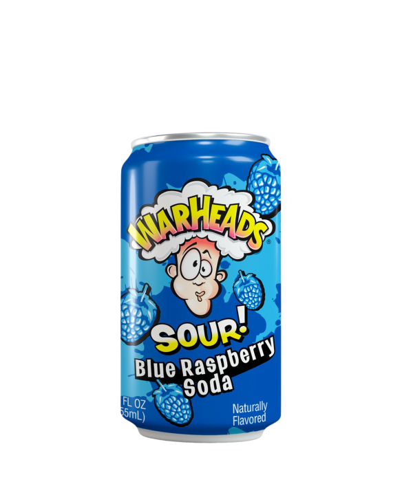 WARHEADS mėlynųjų aviečių skonio rūgštus gazuotas gaivusis gėrimas, 330 ml