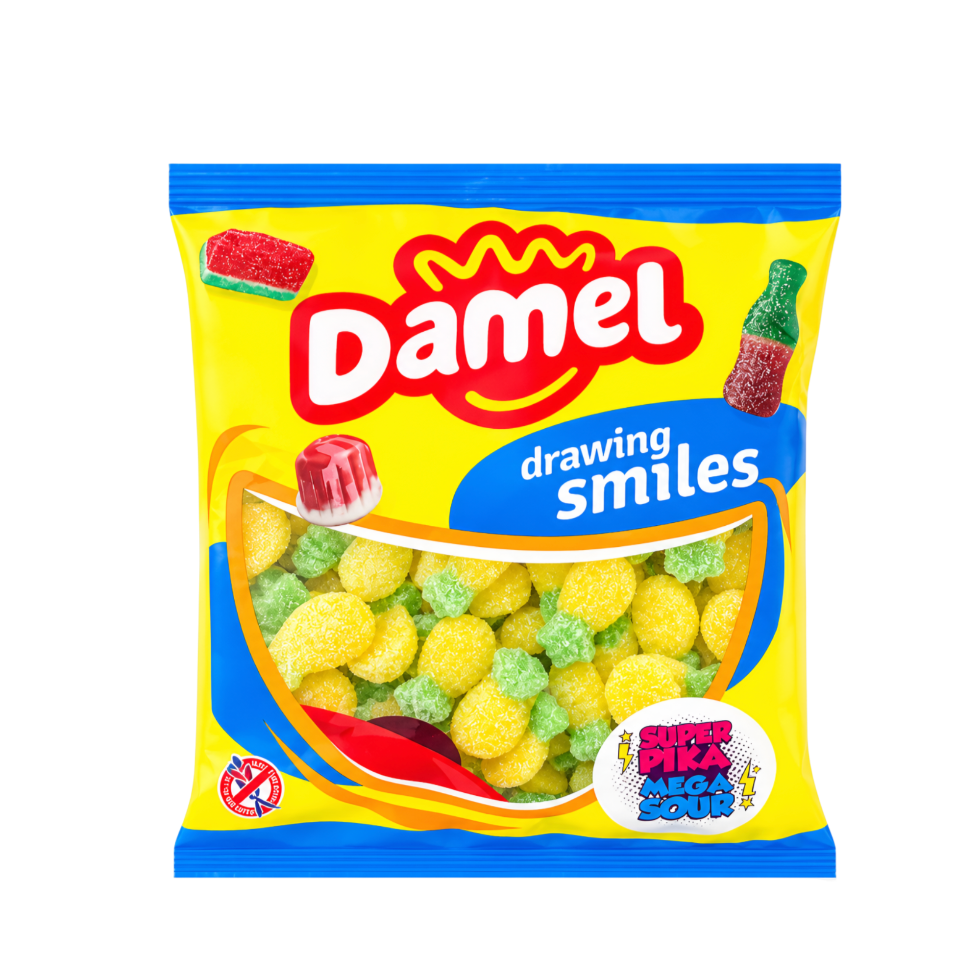 DAMEL Pina Pika – rūgštūs ananasų skonio guminukai