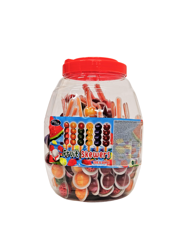 Fruit Skewers – vaisių formos guminukai ant pagaliuko, 50vnt