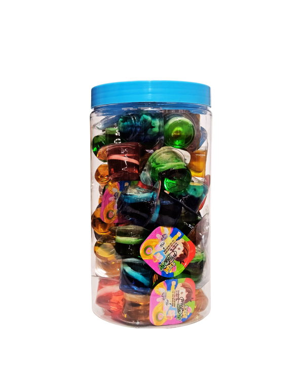 Jam Candy vaisių skonio želė + guminukai akys indeliuose