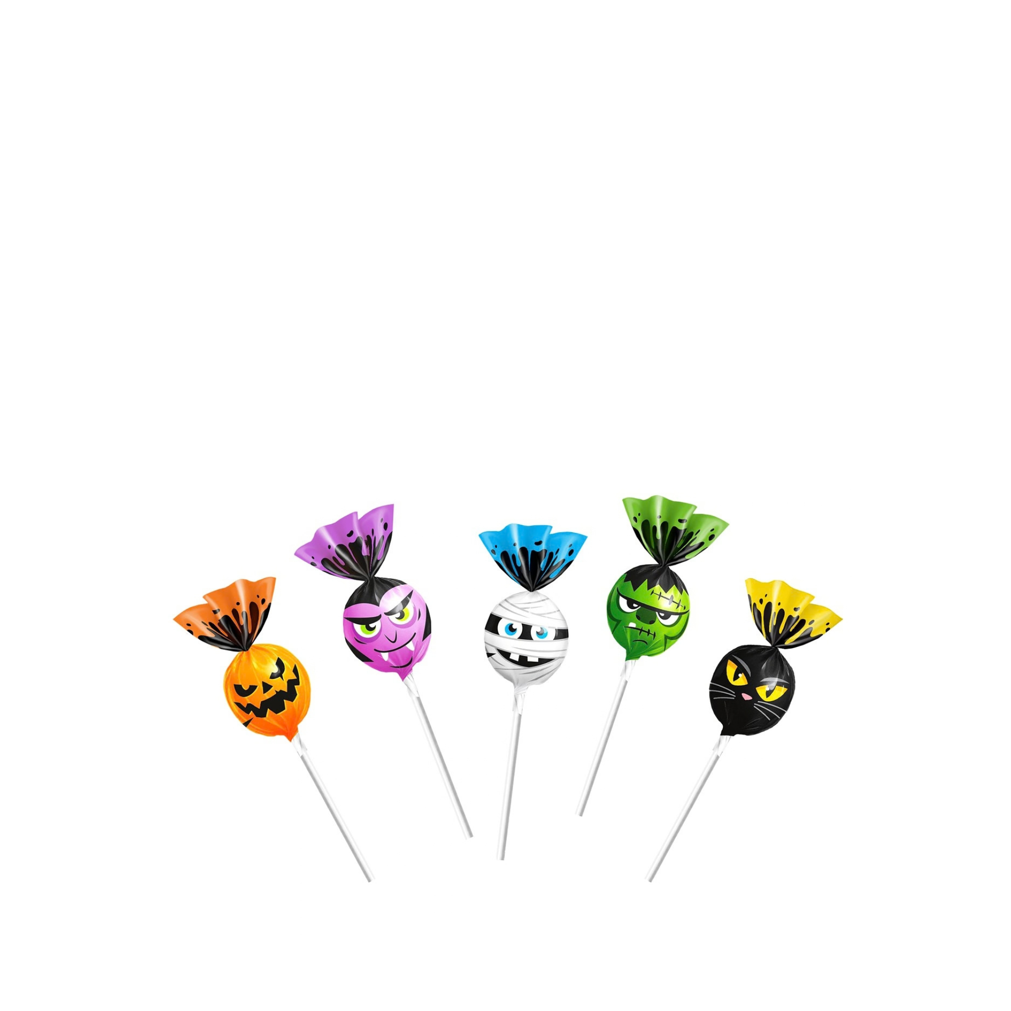ROSHEN HALLOWEEN LOLLIPOPS GUM – kolos skonio ledinukai su kramtomąja guma - Image 2