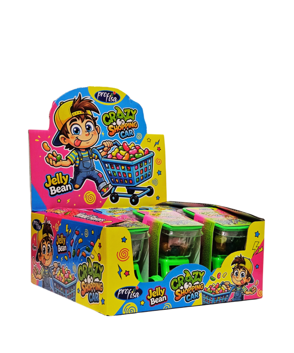 Crazy Shopping Car Jelly Bean – dražė saldainiai pirkinių vežimėlyje
