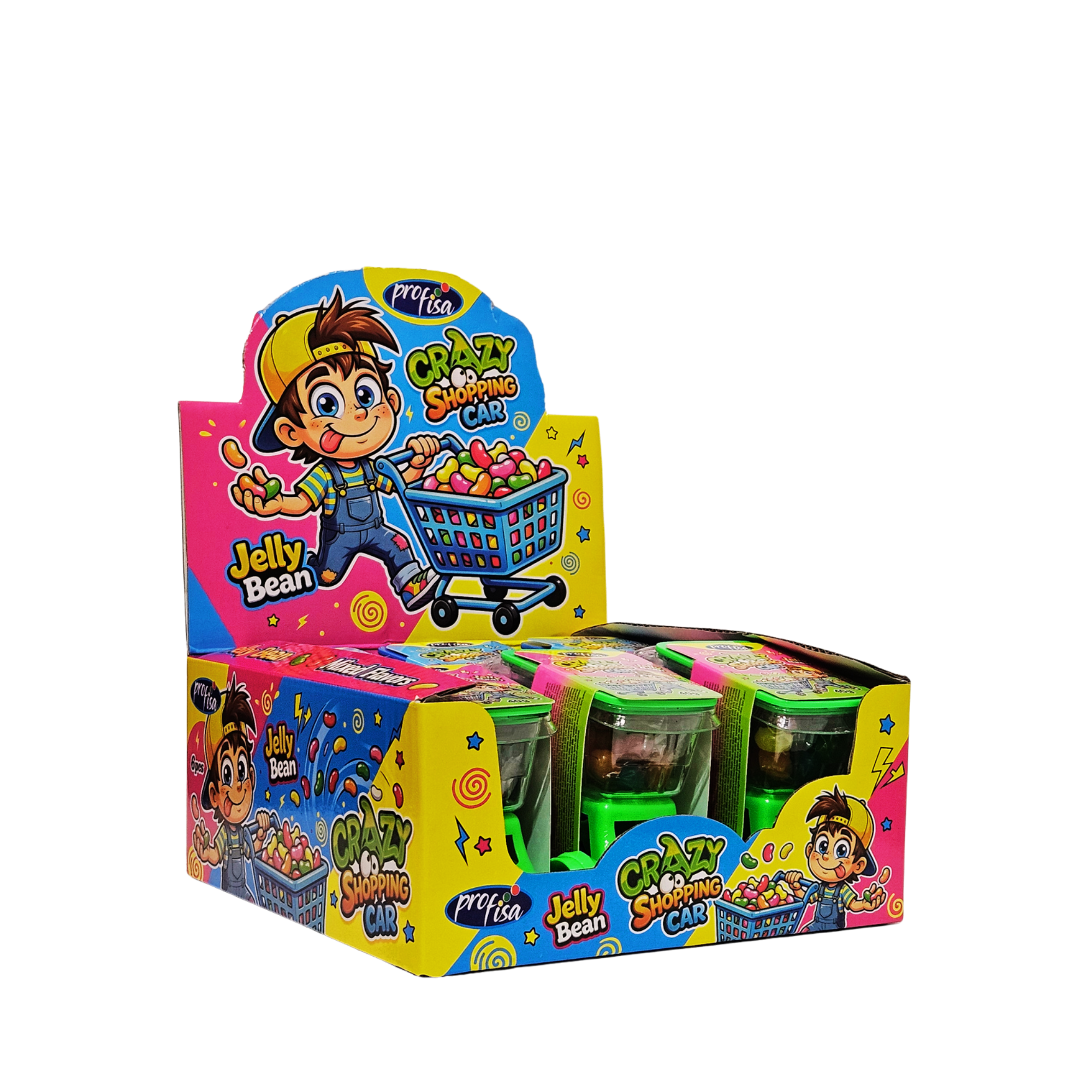 Crazy Shopping Car Jelly Bean – dražė saldainiai pirkinių vežimėlyje