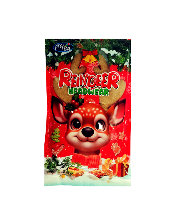 Kalėdinis rinkinys „Reindeer Headwear“ lankelis su elnio ragais ir dražė saldainiais