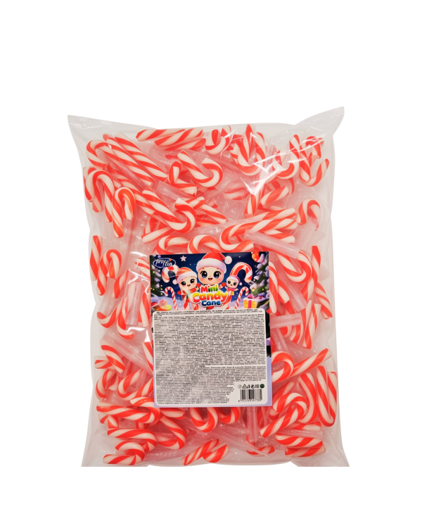 Mini Candy Cane braškių skonio saldainiai