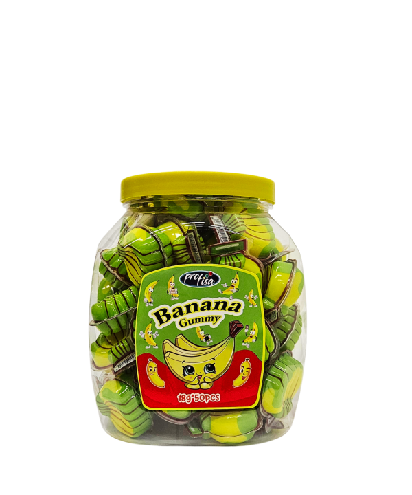 „Banana Gummy“ bananų skonio guminukai, 50 vnt.