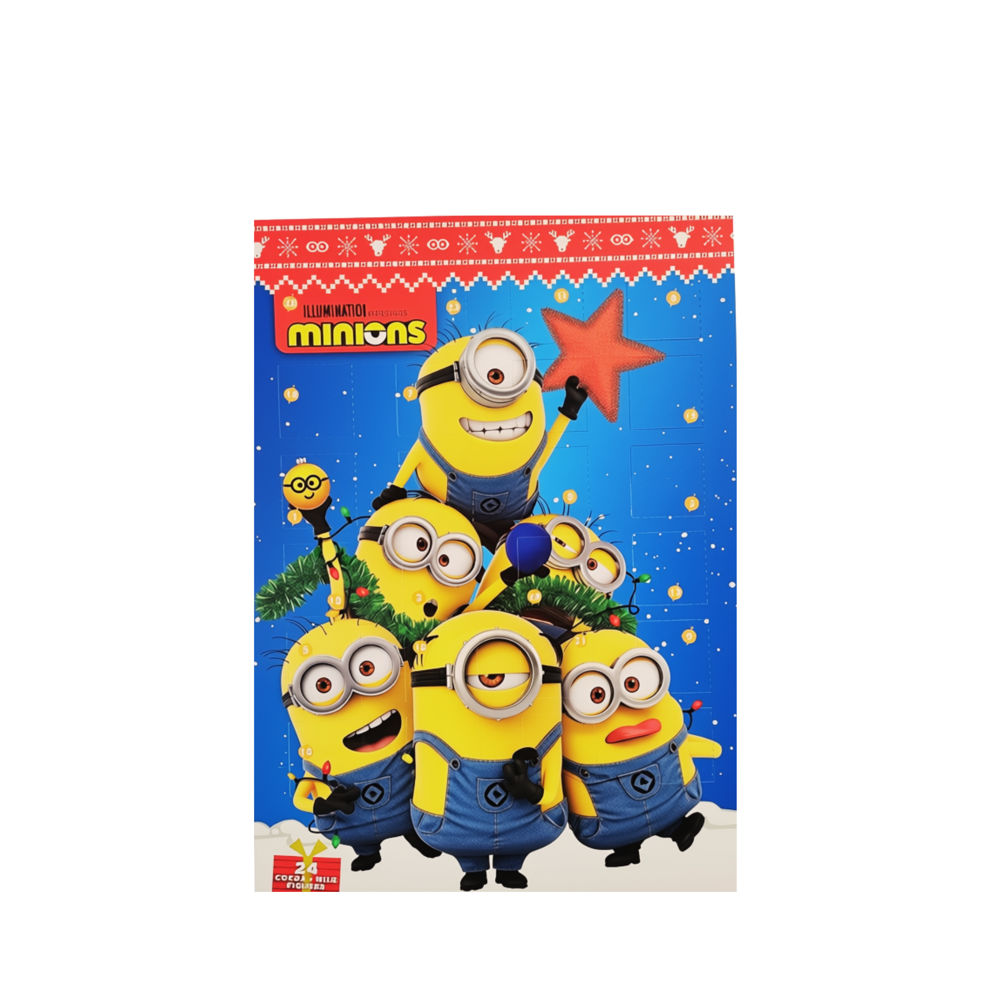„Minions“ advento kalendorius su pieninio šokolado figūrėlėmis