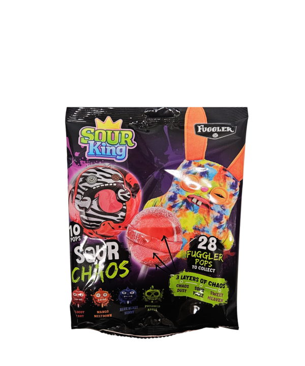 „Sour King Fuggler Sour Chaos“ rūgštūs ledinukai, 10 vnt