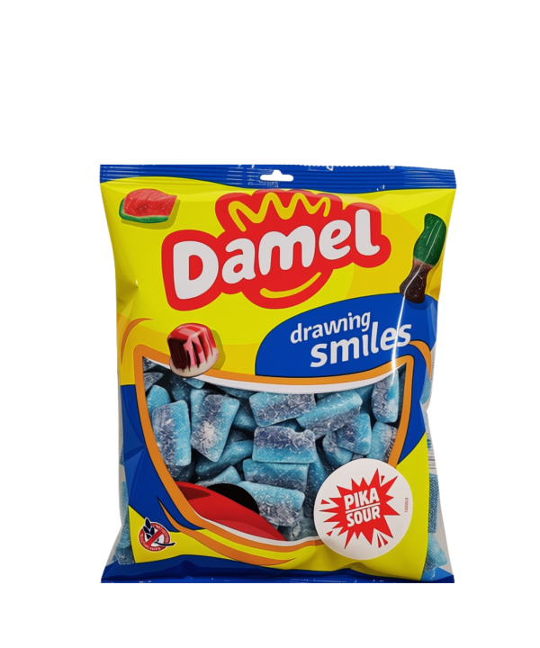 Damel „Drawing Smiles“ rūgštūs mėlyni guminukai, 1 kg