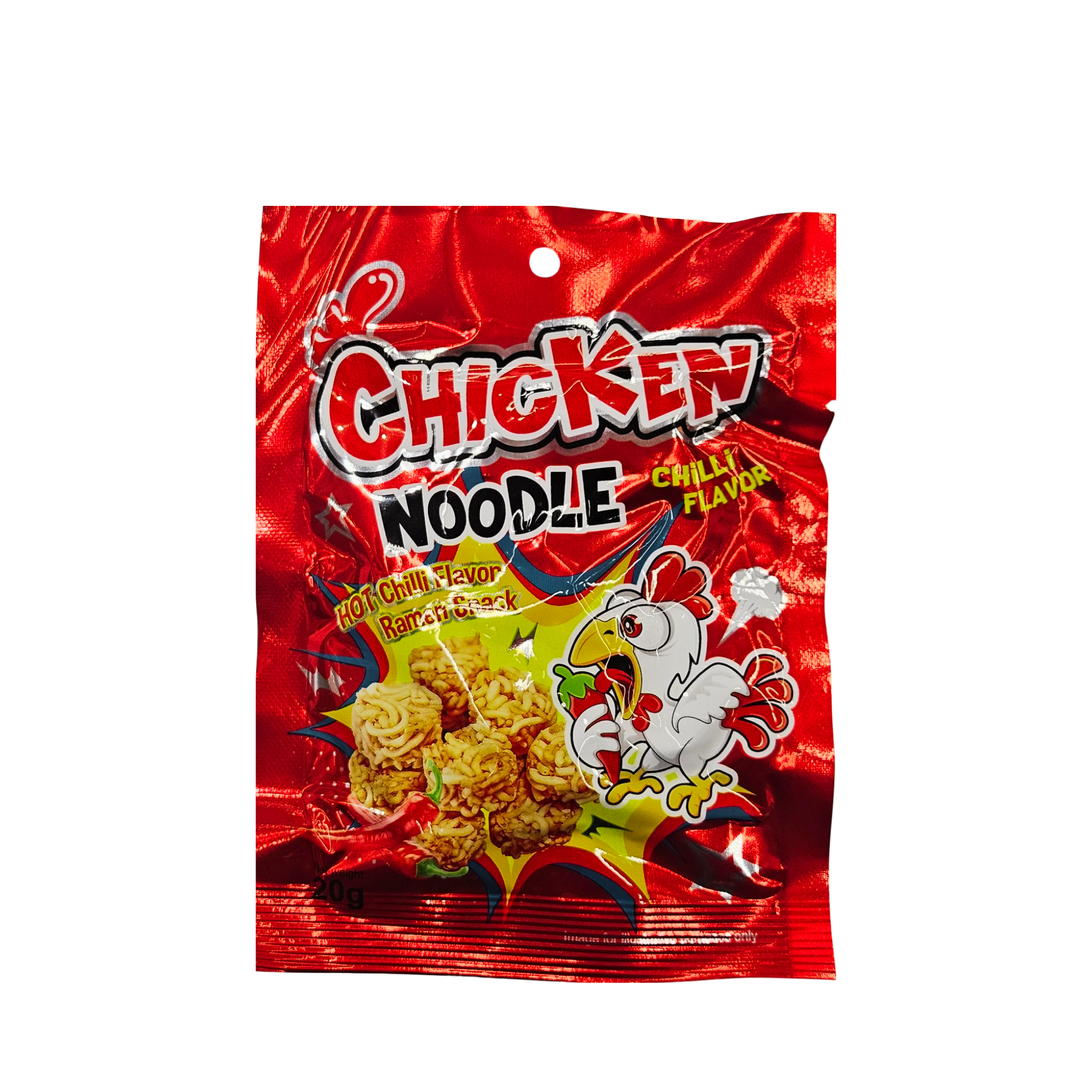 Aštrūs makaronų užkandžiai Chicken Noodle Hot Chilli, 30 vnt