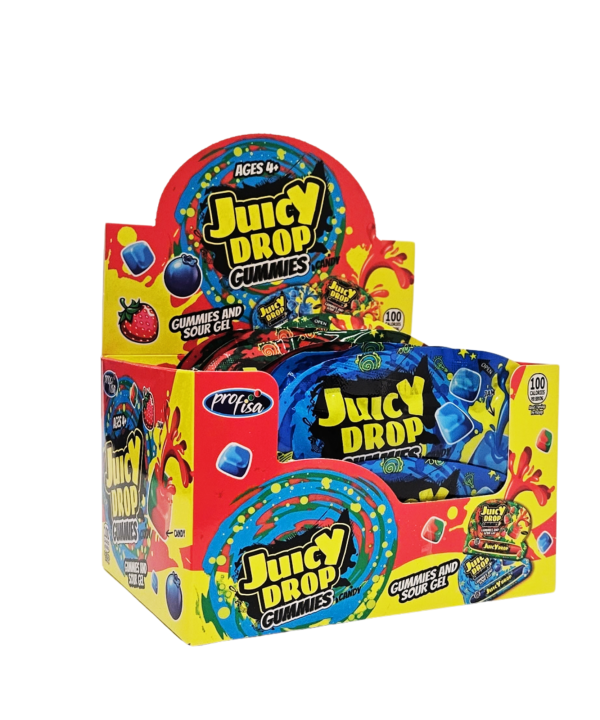 Guminukai su rūgščiu geliu „Juicy Drop Gummies“ - dėžė (20 vnt)